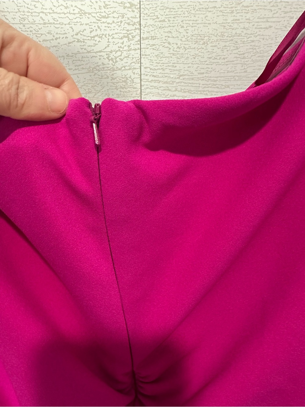 NWT Xscape Pink Ruffled Midi Dress 22W - Picture 9 of 14